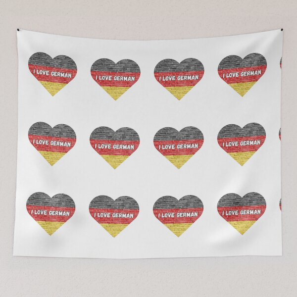 Item preview, I love German, heart with German flag designed and sold by language-des.
