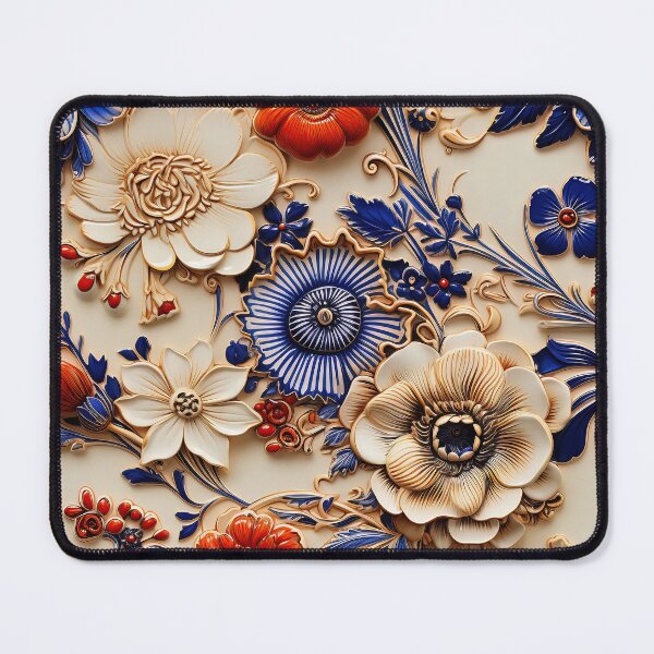 Item preview, "Elysian Blumen": Highly Stylized German Floral Folk Art Seamless Tile Design 1 designed and sold by stevepmp.