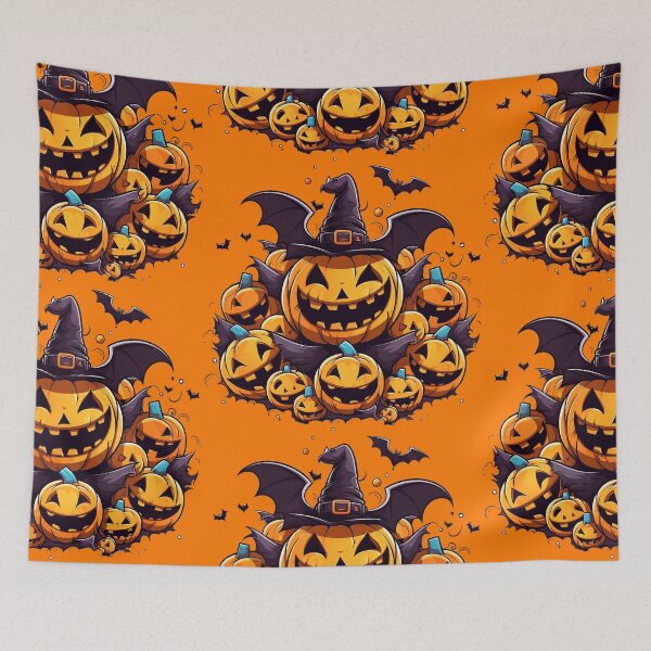 Item preview, Spooky Pumpkin and Bat Fiesta designed and sold by pkk1designsart.