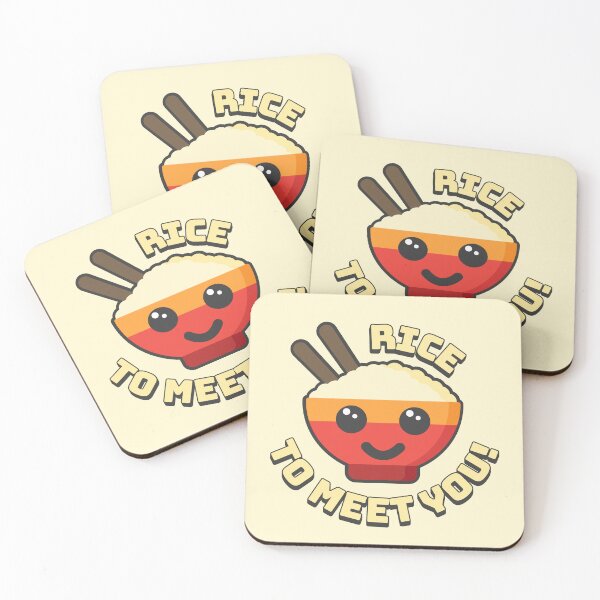 Item preview, Rice To Meet You! Cute and Punny Rice Cartoon designed and sold by PMCreative.