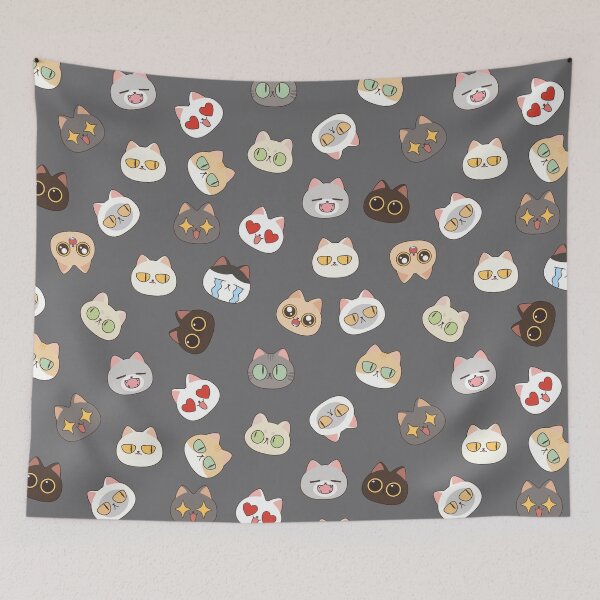 Item preview, kittens on Dark Grey Charcoal designed and sold by ZArt-Creative.