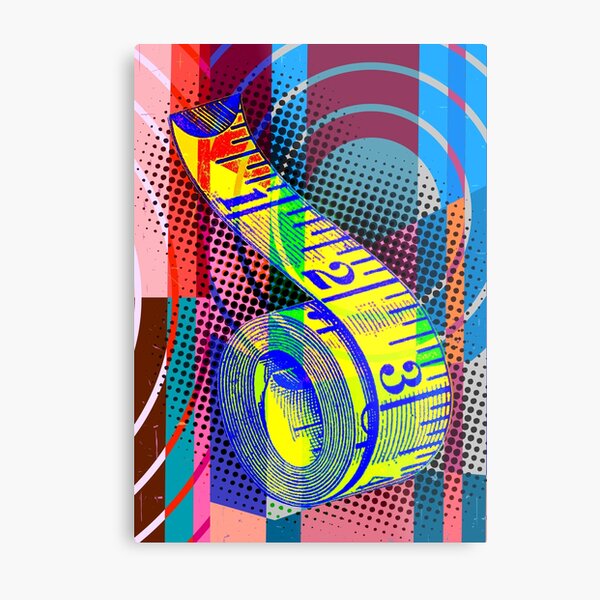 Measuring Tape Metal Print