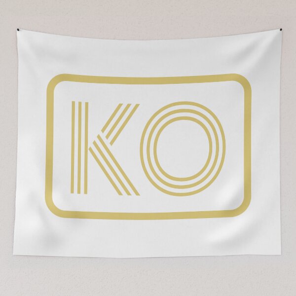 Item preview, KO Initials Gold Geometric Letters designed and sold by Jeallan Designs.