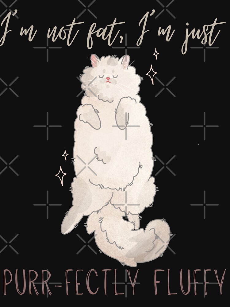 Thumbnail 3 of 3, Racerback Tank Top, I'm not fat - Persian Cat - Gifts for Cat Lovers designed and sold by FelineEmporium.