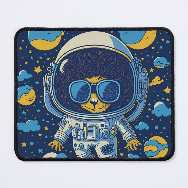 Item preview, A cartoon astronaut with a 70s hairstyle and sunglasses designed and sold by SothaStore.