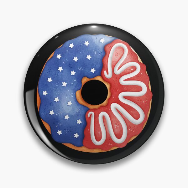 Item preview, USA Stars and Stripes Donut designed and sold by TheUSAFantasy.