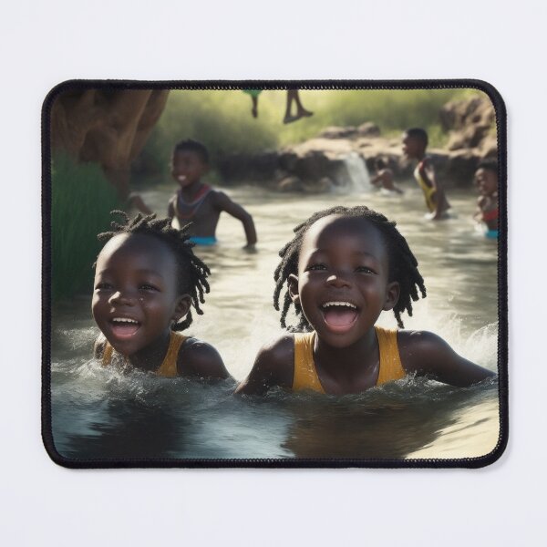 Item preview, Happy African Kids Swimming designed and sold by Atokeh.