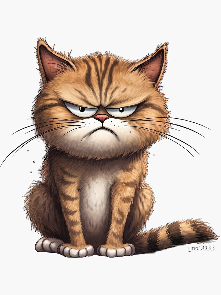 Angry Cat React | Sticker