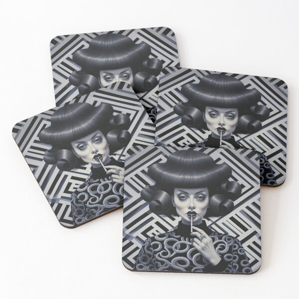 Item preview, Shanghai Smoking Girl Optical Art 1 designed and sold by Meeheemaha.
