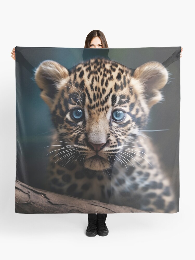 Traditional Leopard Polyester Print Scarf