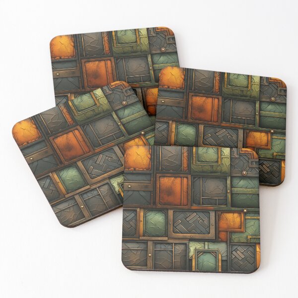 Item preview, Colorful fantasy pattern green gold copper ornaments metallic designed and sold by G-M-Designs.