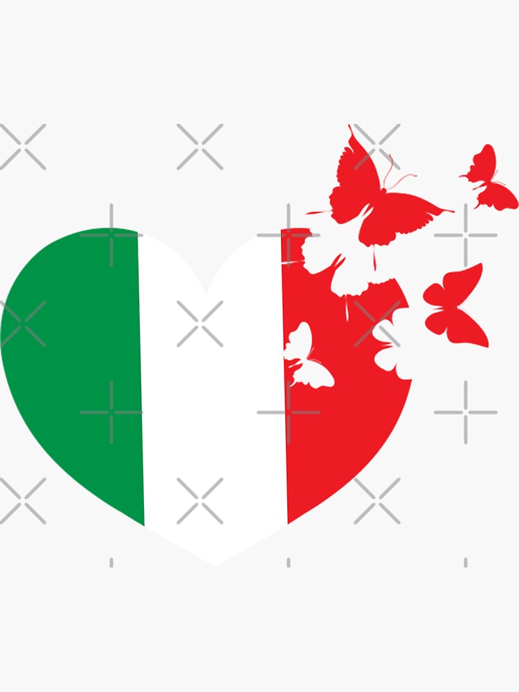 Sticker for Sale mit Herz Flagge von Italien, Italien-Herz, Italien-Geschenk,  Italien-Frauen, Italien-Männer, lustige Italien-Geschenke, Italien-Wurzeln,  Italien-Flagge, Italien stolz, Italien-Stolz von Kyle-H