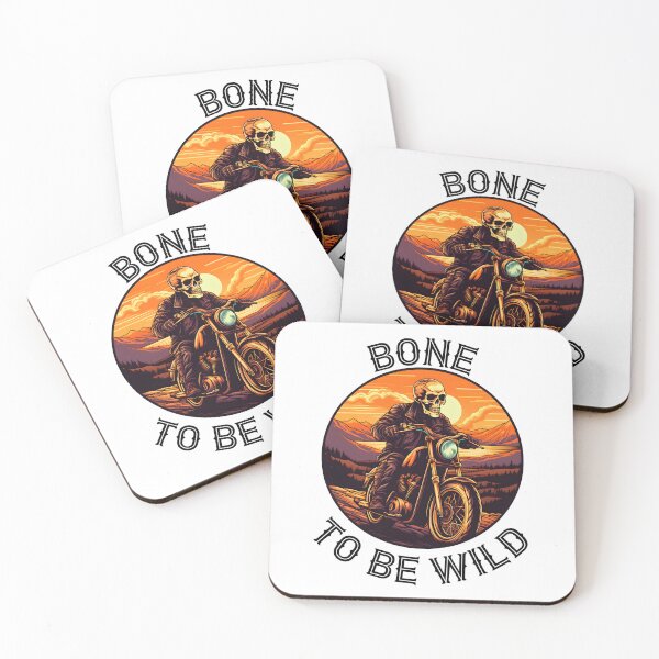 Item preview, Bone to be Wild Funny Skeleton Pun - Skeleton Riding a Motorcycle designed and sold by elvisg03.