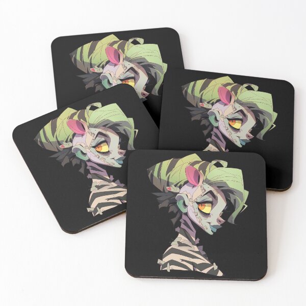 Item preview, Colourful Zombified Zebra Woman Character Portrait designed and sold by sμ (smew).