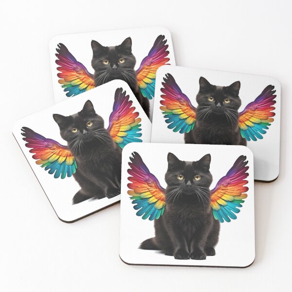 Item preview, Rainbow black cat  designed and sold by Mikakujumi.