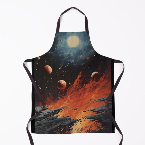 Item preview, Cosmic Landscape of Extraterrestrial Surface with Erupting Lava, Planets and Shining Stars designed and sold by Je-we.