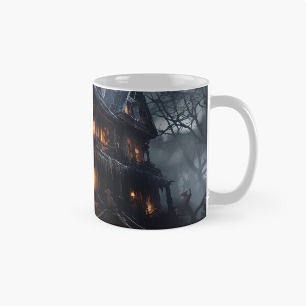 Item preview, Spooky Halloween house digital print designed and sold by dcrc.