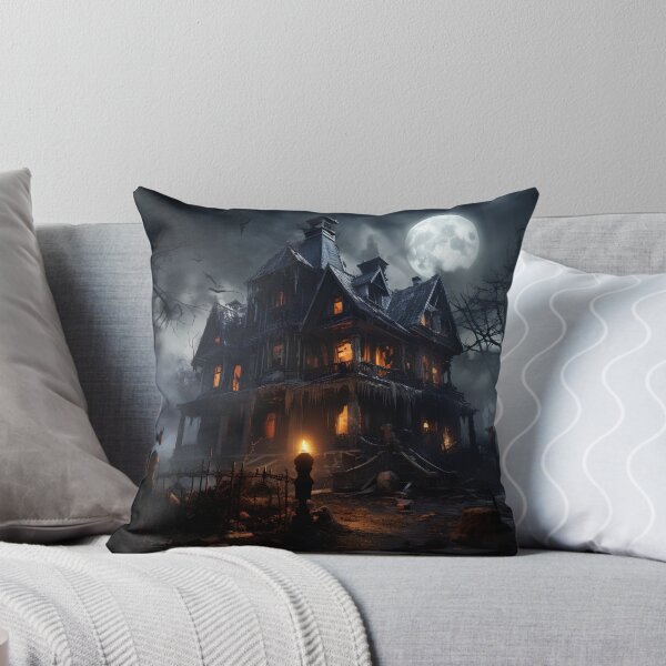 Item preview, Spooky Halloween house digital print designed and sold by dcrc.