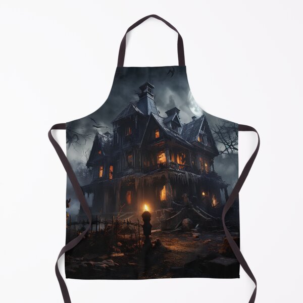 Item preview, Spooky Halloween house digital print designed and sold by dcrc.