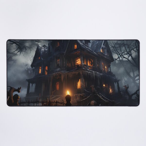Item preview, Spooky Halloween house digital print designed and sold by dcrc.