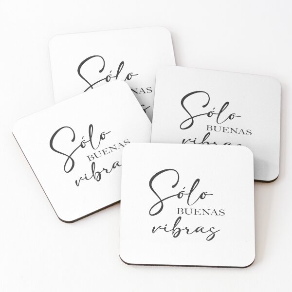 Item preview, Solo Buenas Vibras, Spanish Happy Quote designed and sold by Aryam Quotes.