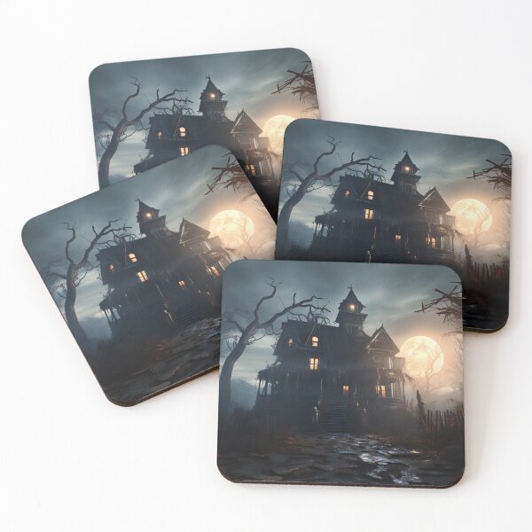 Item preview, Spooky Halloween house digital print designed and sold by dcrc.