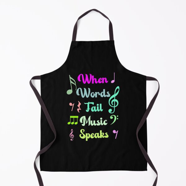 Item preview, When Words Fail Music Speaks - T-Shirt Design  designed and sold by bluehatgraphics.