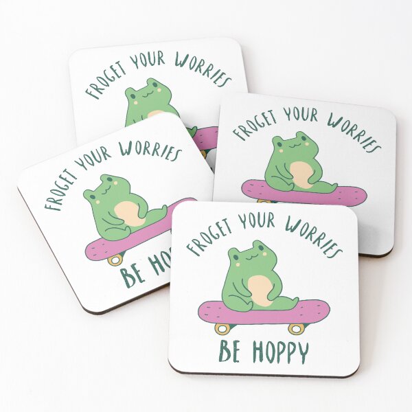 Item preview, Froget Your Worries Be Hoppy Skateboarding Frog designed and sold by ZaryousStuff.