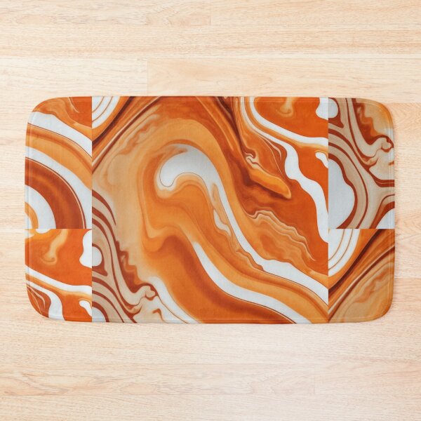 Item preview, Great Retro Liquid Swirl Waves in Light Pumpkin Orange designed and sold by Atokeh.