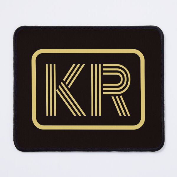Item preview, KR Initials Gold Geometric Letters designed and sold by Jeallan Designs.