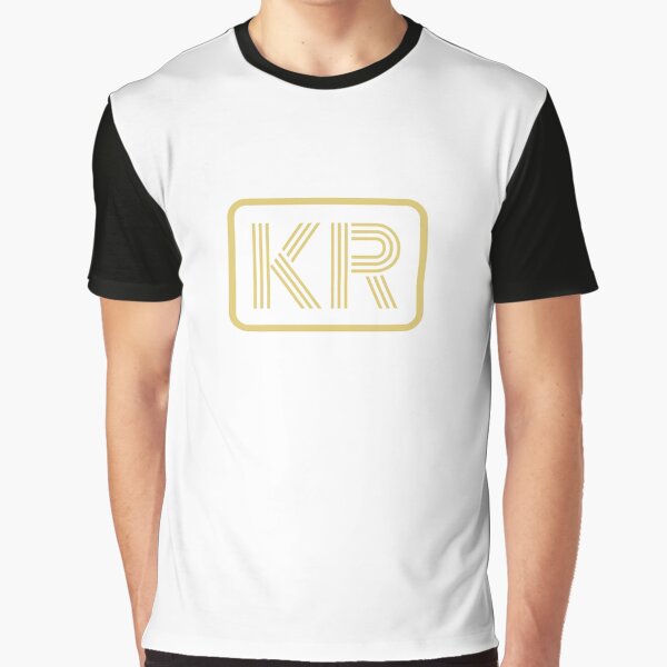 Item preview, KR Initials Gold Geometric Letters designed and sold by Jeallan Designs.