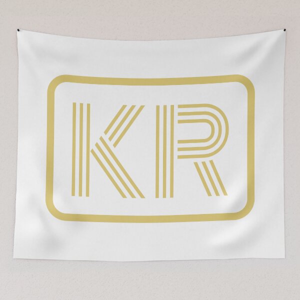 Item preview, KR Initials Gold Geometric Letters designed and sold by Jeallan Designs.