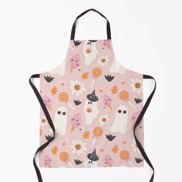 Item preview, Ghost Party Pink Background Seamless Pattern Print designed and sold by Lucy Ortiz Studio.