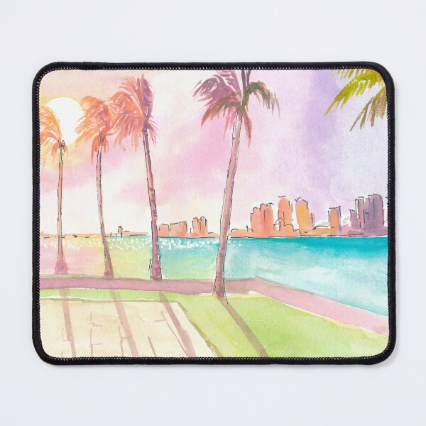 Item preview, Sunset on Palm Beach Florida Lake and Bikeway designed and sold by artshop77.