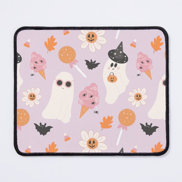 Item preview, Ghost Party Lavander Background Seamless Pattern Print designed and sold by Lucy Ortiz Studio.
