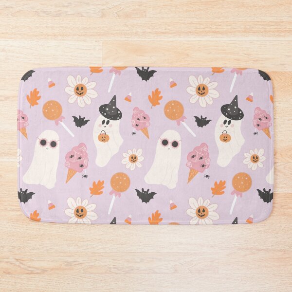 Item preview, Ghost Party Lavander Background Seamless Pattern Print designed and sold by Lucy Ortiz Studio.