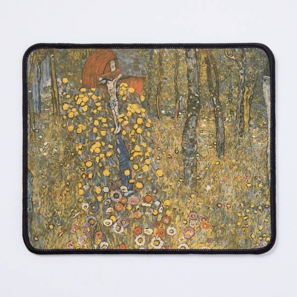 Item preview, Gustav Klimt,Painting of crucifix with statue of Virgin Mary designed and sold by NouveauEra.