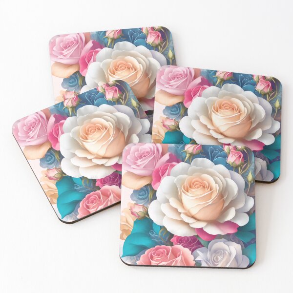 Item preview, Vibrant 3D Flower Sticker: Colorful Floral Fantasy in 4K Resolution (97) designed and sold by WASjourney.