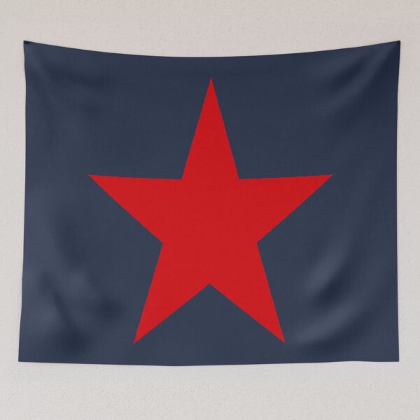 Item preview, Single RED STAR on a NAVY BLUE Background designed and sold by RachelMacht.