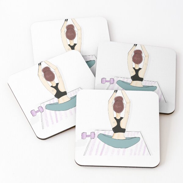 Item preview, Yoga girl, self care, workout, designed and sold by Meghaillustrat.