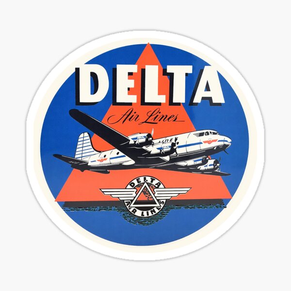 Artikel-Vorschau von Vintage Delta Airlines Gepäckanhänger, designt und verkauft von PIXEL POP DESIGNS - Beyond the Norm!.