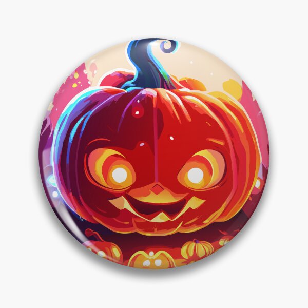 Item preview, Cute Halloween Pumpkin Art Smiling Jack-o-lantern Illustration designed and sold by SemARTDesign.