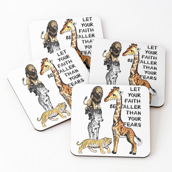 Item preview, LET YOUR FAITH BE TALLER  AND BIGGER THAN YOUR FEARS  LIKE CUTE GIRAFFE designed and sold by TuyaArts.