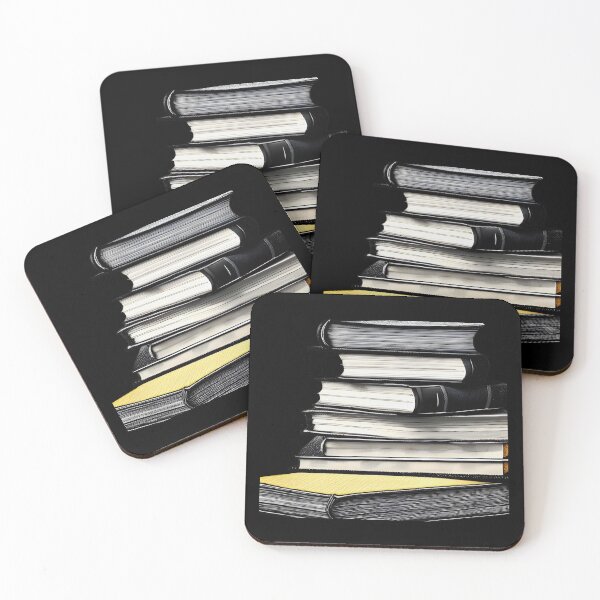 Item preview, Pile of vintage books 2 (gray, black and yellow colors) designed and sold by Frenchbullrufo.