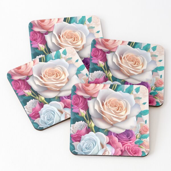 Item preview, Colorful 3D Flower Sticker: Vibrant Fantasy Floral Art in 4K (99) designed and sold by WASjourney.