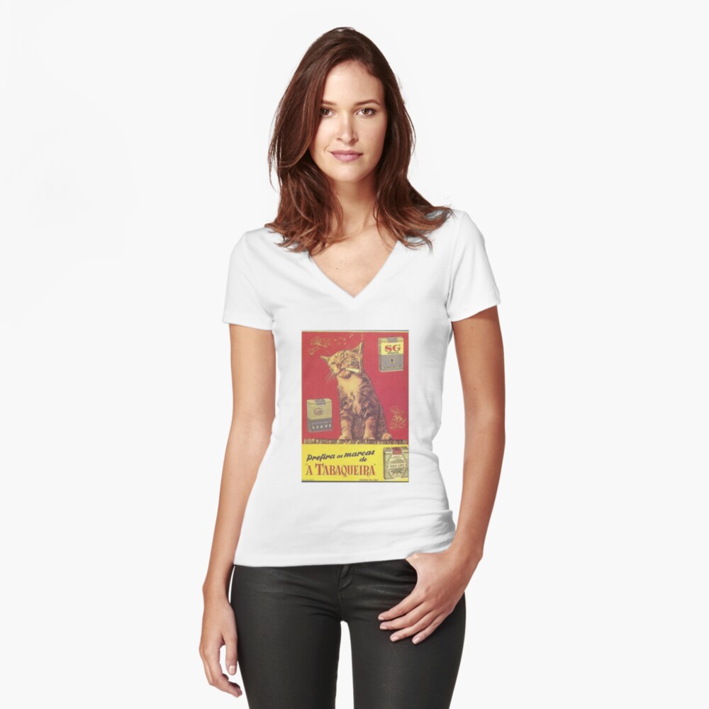 Item preview, Fitted V-Neck T-Shirt designed and sold by TheBluStudio.