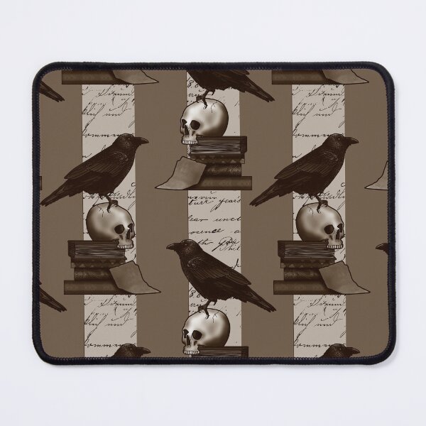 Item preview, Dark Academia Raven And Skull Pattern designed and sold by Gemma Compton.