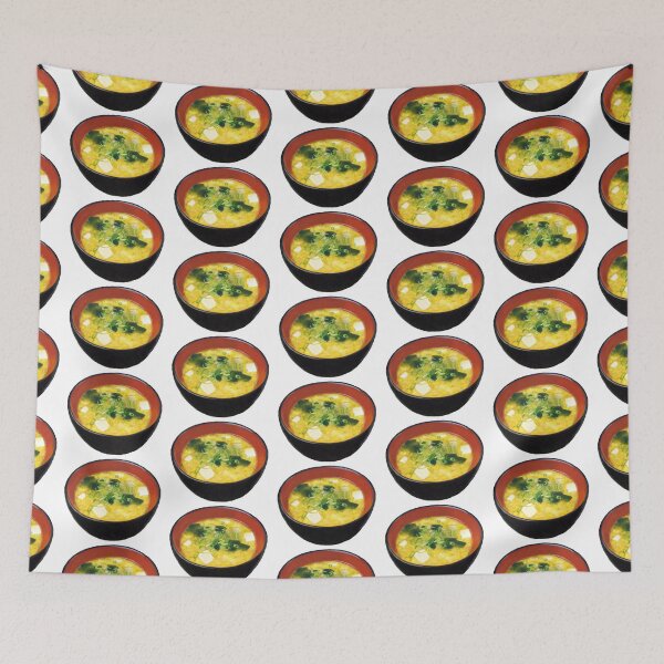 Item preview, Miso soup drawing designed and sold by cookwithabrush.