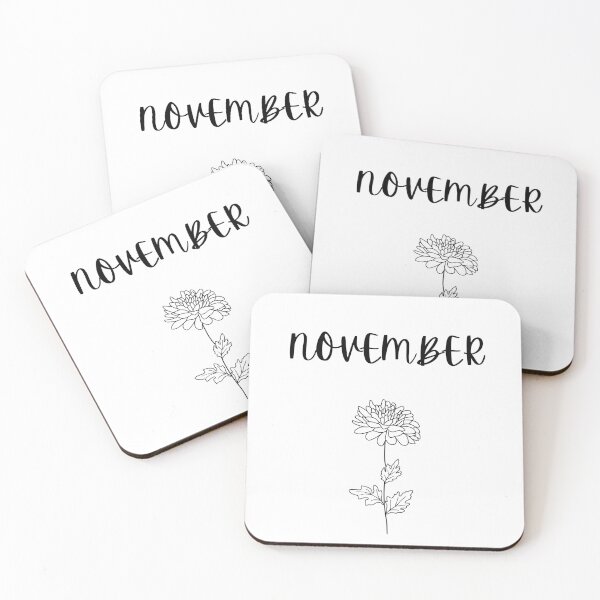 Item preview, November - Birth flower chrysanthemum t-shirt minimal designed and sold by Leivenaar.