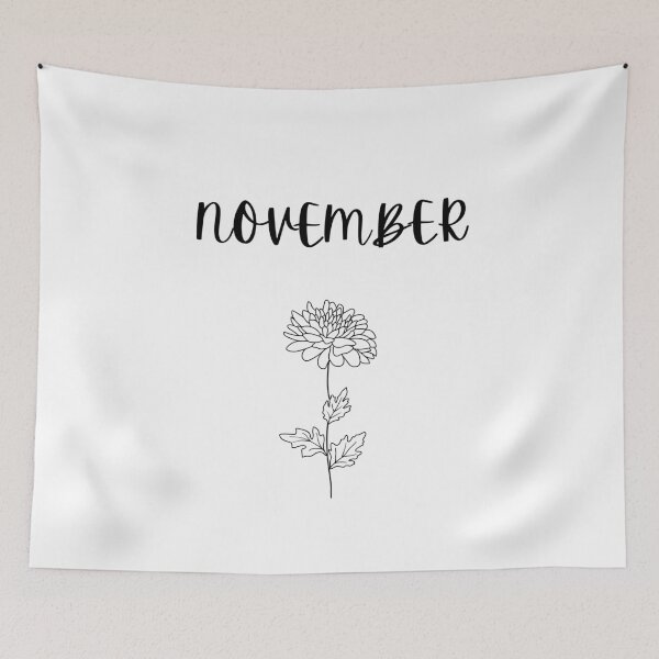 Item preview, November - Birth flower chrysanthemum t-shirt minimal designed and sold by Leivenaar.
